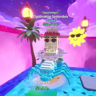 Gigalitraktos Summer LVL 300  / Go Up For Brainrots Fortnite
