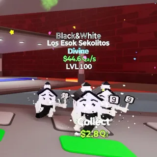 Los Esok Sekolitos Black & White 44.6Qa/s Go Up For Brainrots Fortnite