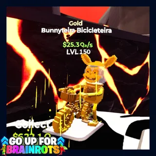 Bunnyteira Bicicleteira Gold - Go Up For Brainrots Fortnite