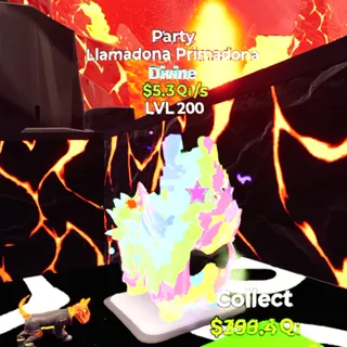 Llamadona Primadona Party LVL MAX / Go Up For Brainrots Fortnite