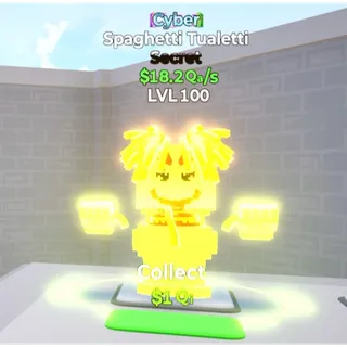 Spaghetti Tualetti Cyber 18.2Qa/s Go Up For Brainrots Fortnite
