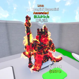 King Kongini Bananini Lava  / Go Up For Brainrots Fortnite
