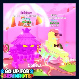 Capanna Distrutore + Gigalitraktos Spidorobos Go Up For Brainrots Fortnite