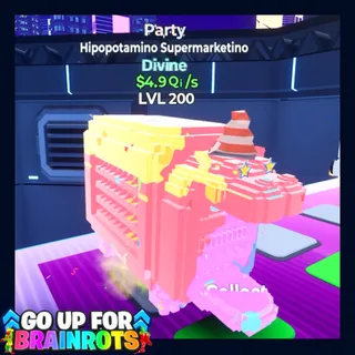 Hipopotamino Supermarketino 4.9Qi LVL Max Go Up For Brainrots Fortnite