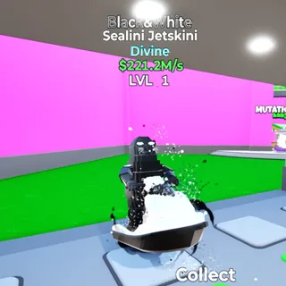 Sealini Jetskini Black&White Go Up For Brainrots Fortnite