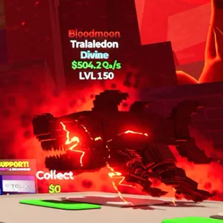 Tralaledon Bloodmoon 504.2Qa/s LVL150 Go Up For Brainrots Fortnite