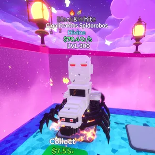 Gigalitraktos Spidorobos Black&White 2 Traits LVL 300  / Go Up For Brainrots Fortnite
