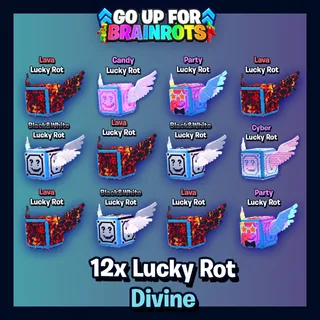 12x Lucky Rot Divine Mixed Bundle  - Go Up For Brainrots Fortnite