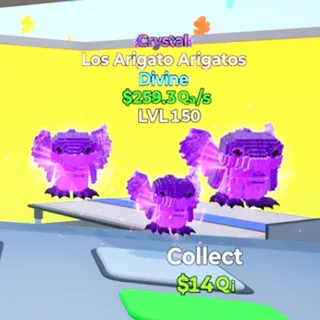 Los Arigato Arigatos Crystal 259.3Qa/s  / Go Up For Brainrots Fortnite