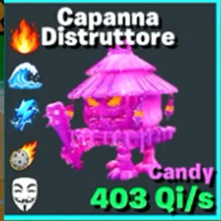 Capanna Distruttore Candy 403 Qi/s 5T LVL 400 / Go Up For Brainrots Fortnite