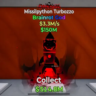Missilpython Turbozzo Darkness 3.3M/s Fortnite Steal The Brainrot