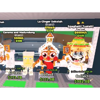 3x rare  Brainrots (Take everything on the image) | SAB