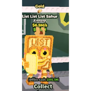 Gold list list  list sahur |SAB
