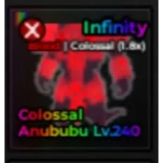 COLOSSAL RANDOM MUT ANUBUBU INFINITY ESCAPE TSUNAMI FOR BRAINROTS ETFB CHEAPEST