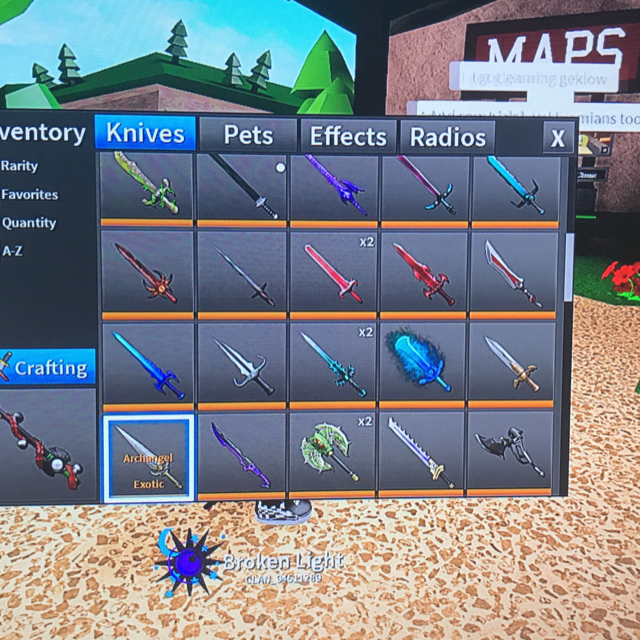 Other All My Knifes On Assassin In Game Items Gameflip - roblox assassin knife rarities