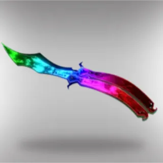 RGB Butterfly Knife - Da Hood