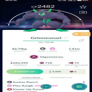 Gigantamax Non Shiny grimsnarl