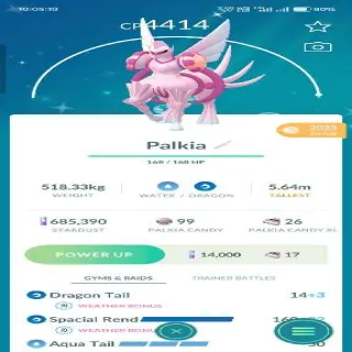 Shiny Origin Palkia with Lvl 47+