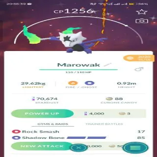 Shiny Marowak lucky Trad