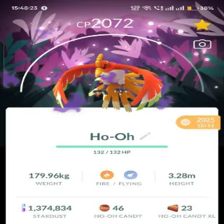 Ho Oh with Rare Backgrou