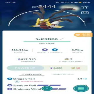 High cp giratina Lucky