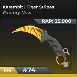 Karambit Tiger Stripes (Factory New) | BloxStrike | Low Series (<15)