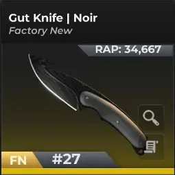 Gut Knife Noir (Factory New) | BloxStrike