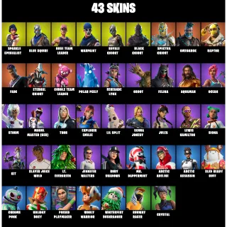 BLACK KNIGHT OG Fortnite AССОUNT - 43 Skins: Sparkle Specialist | Blue Squire | Warpaint | Royale Knight | Black Knight...