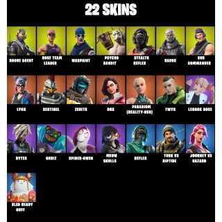 OG Fortnite AССОUNT: Stealth Reflex | Psycho Bandit | Rogue Agent | Rose Team Leader | Warpaint |  Havoc | Diamond Pony...