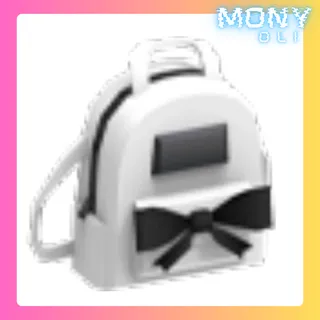 WHITE DESIGNER BACKPACK 