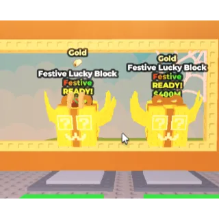 2X FESTIVE LUCKY BLOCK GOLD