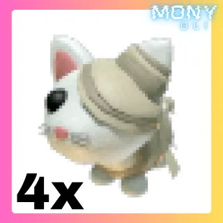 4X HALLOWEEN WHITE MUMMY CAT