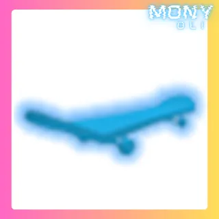 Neon Blue Skateboard