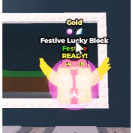 FESTIVE LUCKY BLOCK GOLD