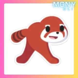 Squished red pandorama sticker