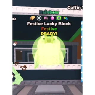FESTIVE LUCKY BLOCK RAINBOW