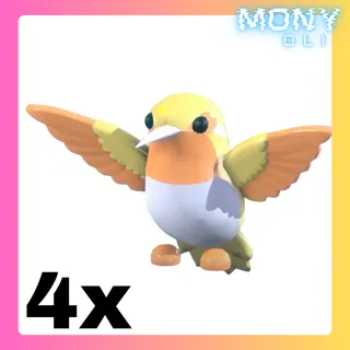 4X GOLDEN HUMMINGBIRD