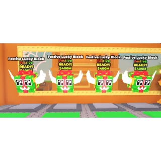 4X FESTIVE LUCKY BLOCK 