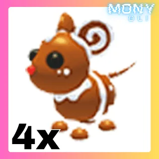 4x GINGERBREAD MOUSE