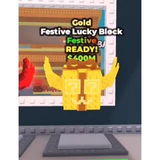 FESTIVE LUCKY BLOCK GOLD