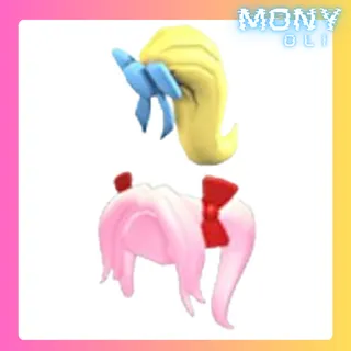 PONYTAIL + PINK TWINTAILS