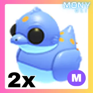 2X MEGA NEON GECKO DUCKY