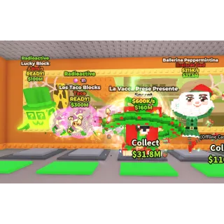 LA VACCA PRESE PRESENTE + BALLERINA PEPPERMINTINA + LOS TACO BLOCKS RADIOACTIVE + LUCKY BLOCK RADIOACTIVE