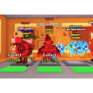 GIRAFA CELESTRE CURSED + ORANGUTINI ANANASSINI CURSED + LOS TACO BLOCKS DIAMOND