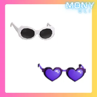 CLOUT GOGGLES + PURPLE HEART GLASSES