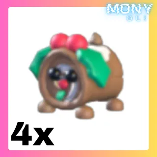 YULE LOG DOG 4X