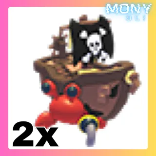 2X PIRATE HERMIT CRAB