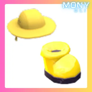 RAIN HAT + RAIN BOOTS