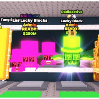 LOS LUCKY BLOCKS ADMIN RAINBOW + LUCKY BLOCK ADMIN RADIOACTIVE