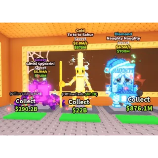 NAUGHTY NAUGHTY DIAMOND + TO TO TO SAHUR GOLD + GIFTINI SPYDERINI GALAXY